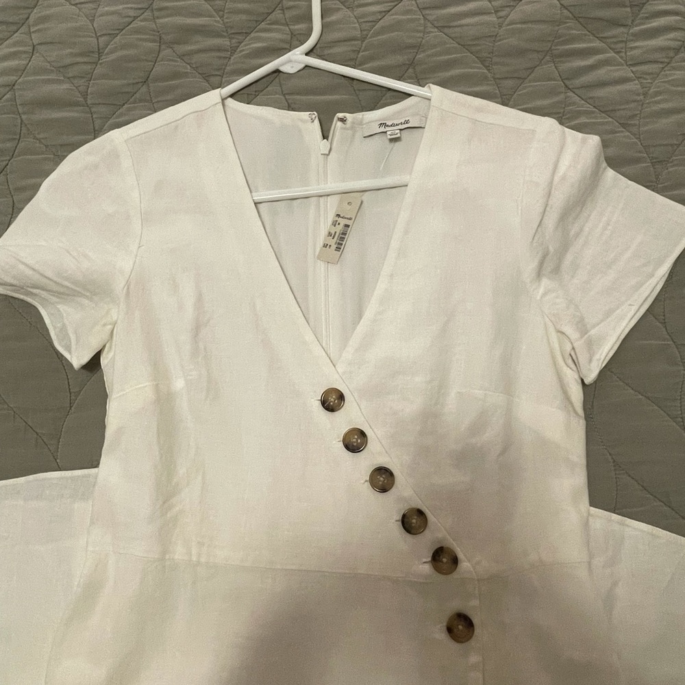Madewell linen blend midi dress